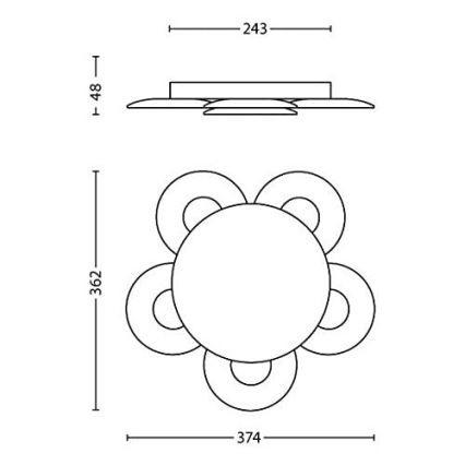 Philips 40970/48/16 - LED Dimmable ceiling light VAGA LED/15W/230V