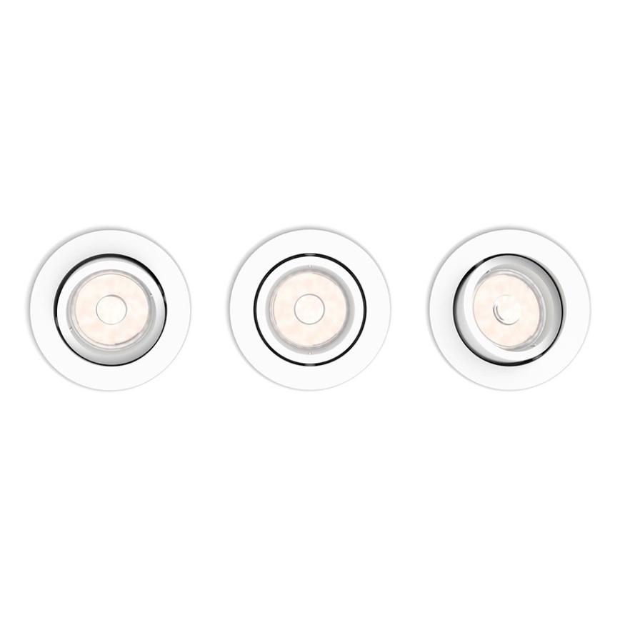 Philips - SET 3x Recessed light 1xGU10/5,5W/230V