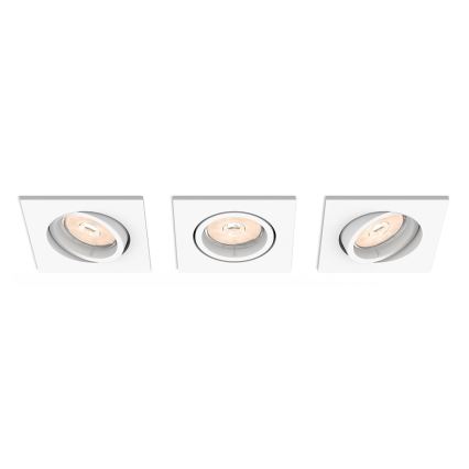Philips - SET 3x Recessed light 1xGU10/5,5W/230V
