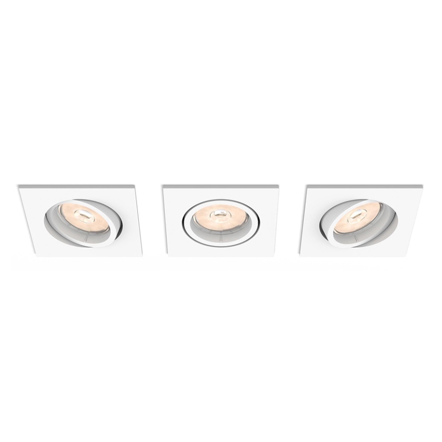 Philips - SET 3x Recessed light 1xGU10/5,5W/230V
