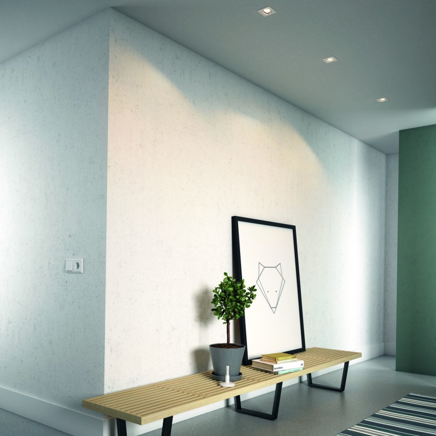 Philips - Set of 3 LED RGBW Dimmable Recessed Downlights 1x GU10/4.8W/230V White + Remote Control