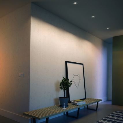 Philips - Set of 3 LED RGBW Dimmable Recessed Downlights 1x GU10/4.8W/230V White + Remote Control