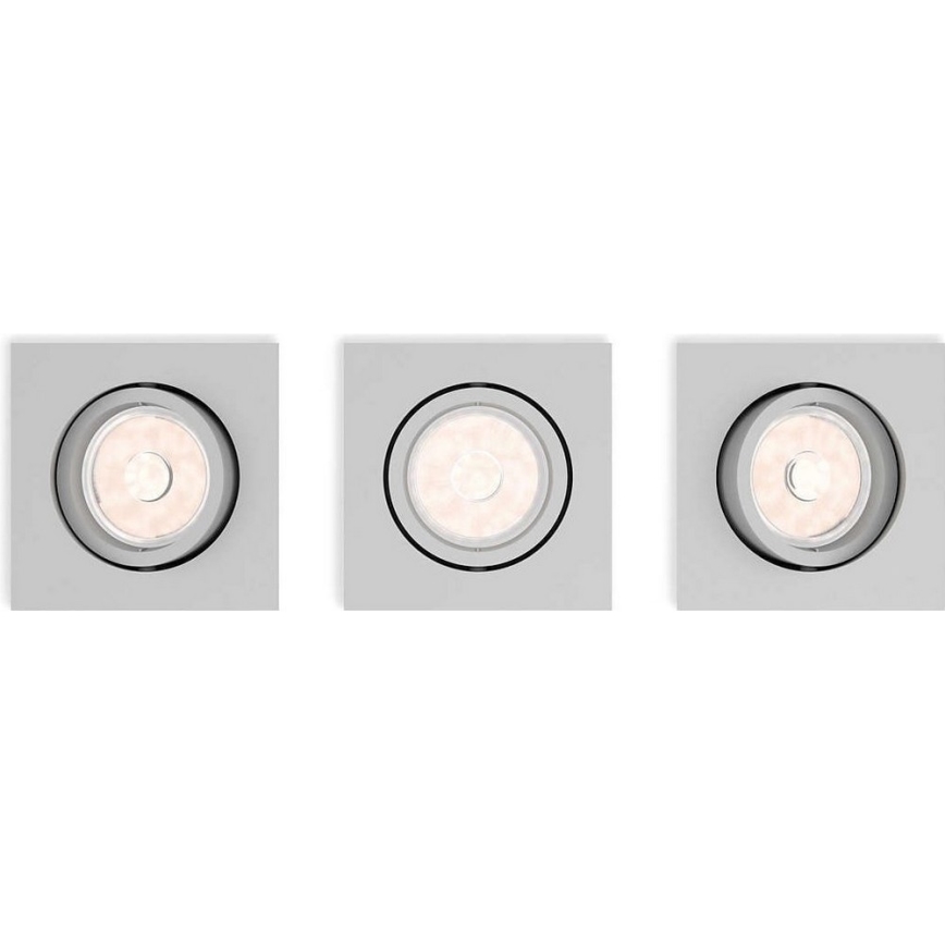 Philips 50193/87/PN - SET 3x Recessed light ENNEPER 1xGU10/5,5W/230V