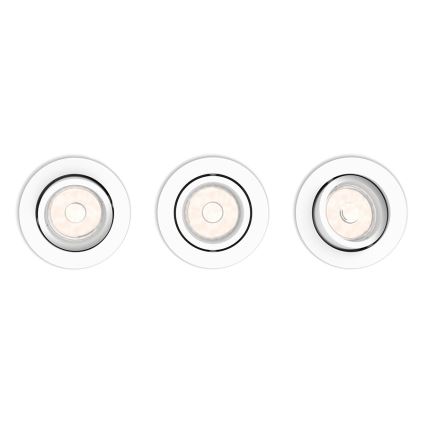 Philips 50393/31/PN - Set of 3 DONEGAL recessed downlights, 1x GU10 / 5.5W / 230V