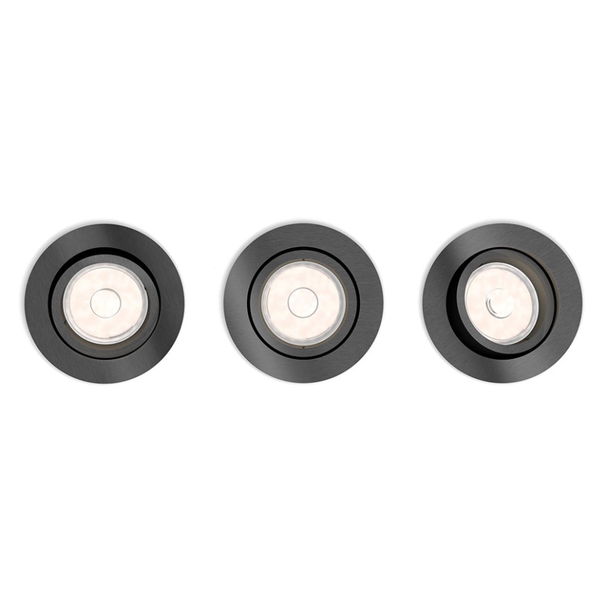Philips - SET 3x Recessed light 1xGU10/5,5W/230V