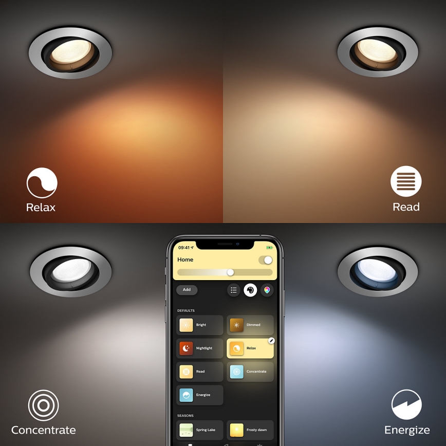 Philips 50451/48/P7 - LED RGB Recessed light HUE CENTURA 1xGU10/5,7W/230V
