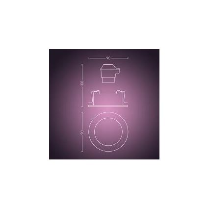 Philips 50451/48/P7 - LED RGB Recessed light HUE CENTURA 1xGU10/5,7W/230V