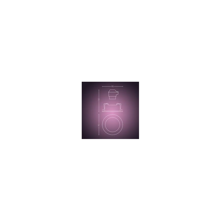 Philips 50451/48/P7 - LED RGB Recessed light HUE CENTURA 1xGU10/5,7W/230V