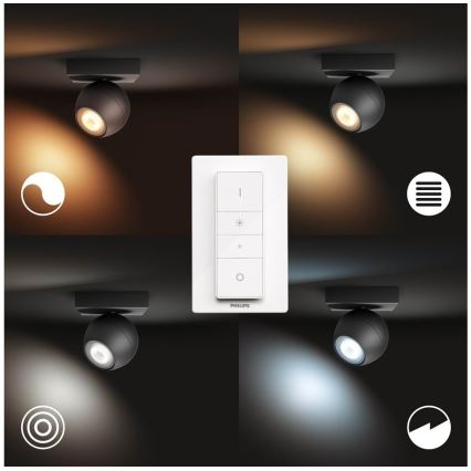 Philips - LED Dimmable spotlight Hue BUCKRAM 1xGU10/5W/230V + remote control