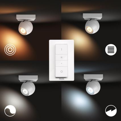 Philips - LED Dimmable spotlight Hue BUCKRAM 1xGU10/5W/230V + remote control