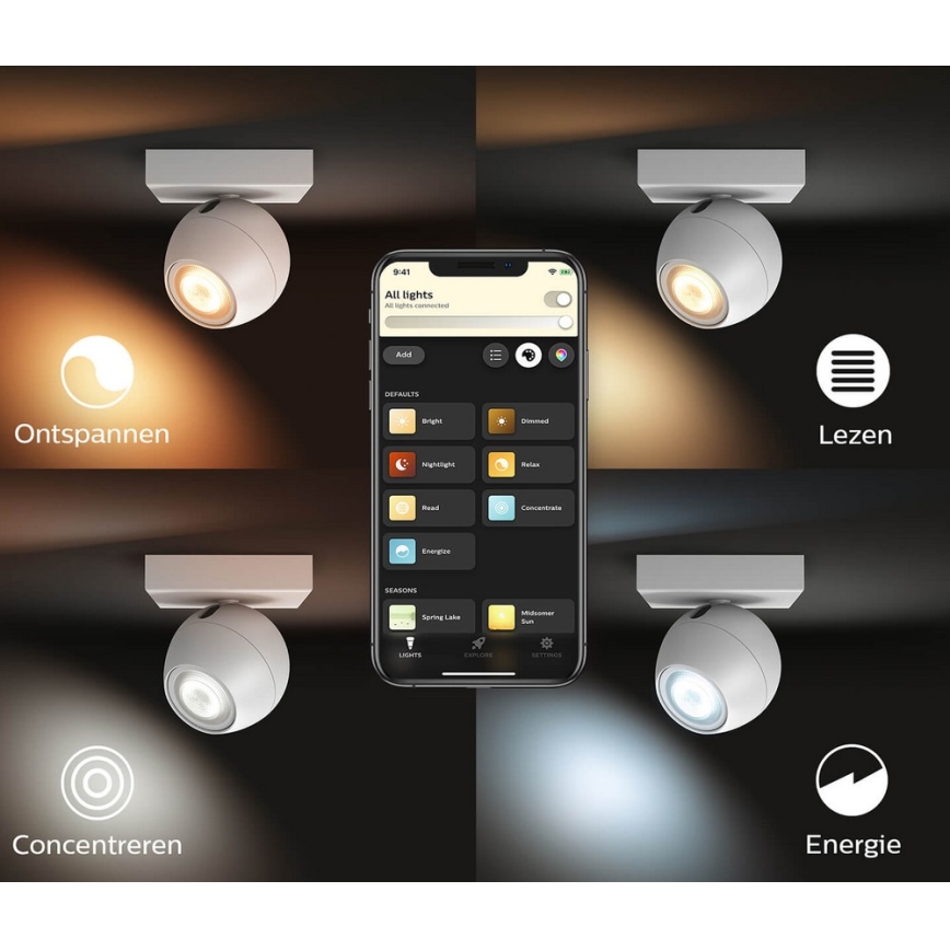 Philips - LED Dimmable spotlight Hue BUCKRAM 1xGU10/5W/230V