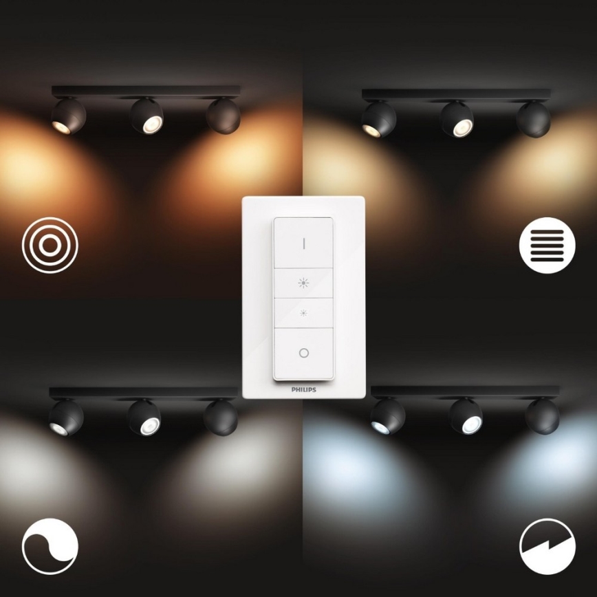 Philips - LED Dimmable spotlight Hue BUCKRAM 3xGU10/5W/230V + remote control