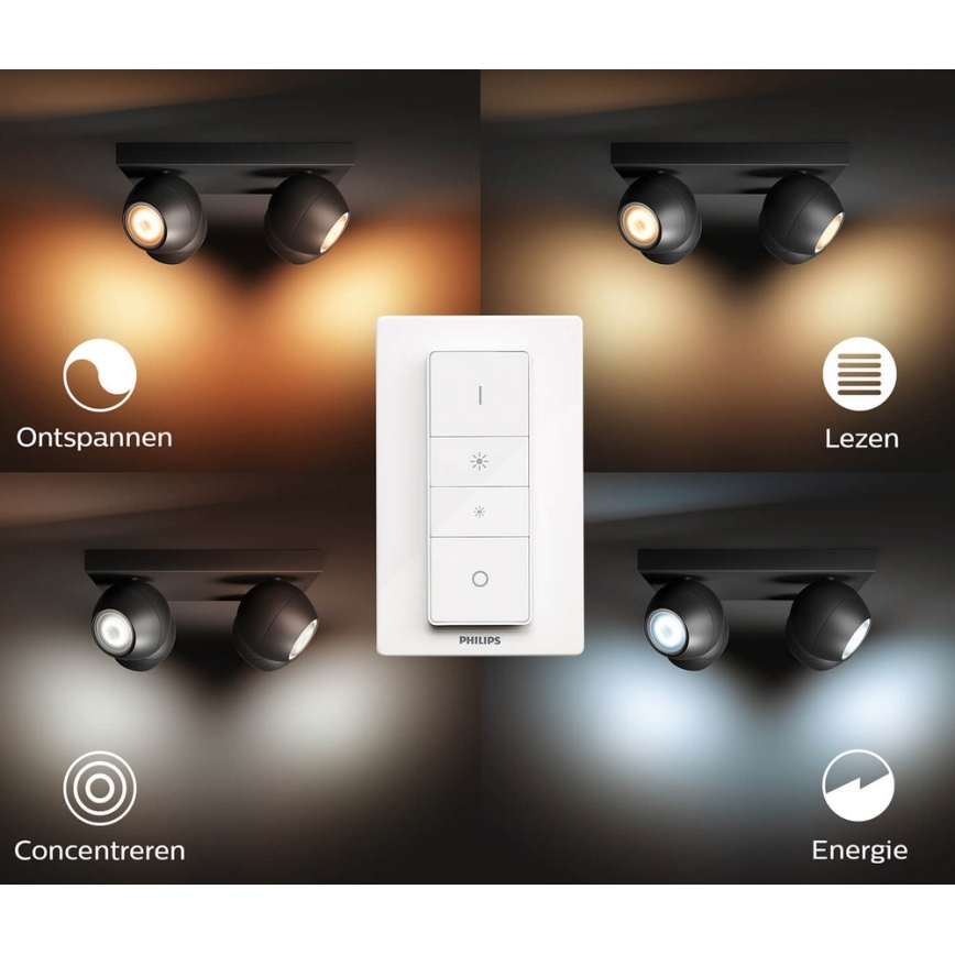 Philips - LED Dimmable spotlight Hue BUCKRAM 4xGU10/5W/230V + remote control
