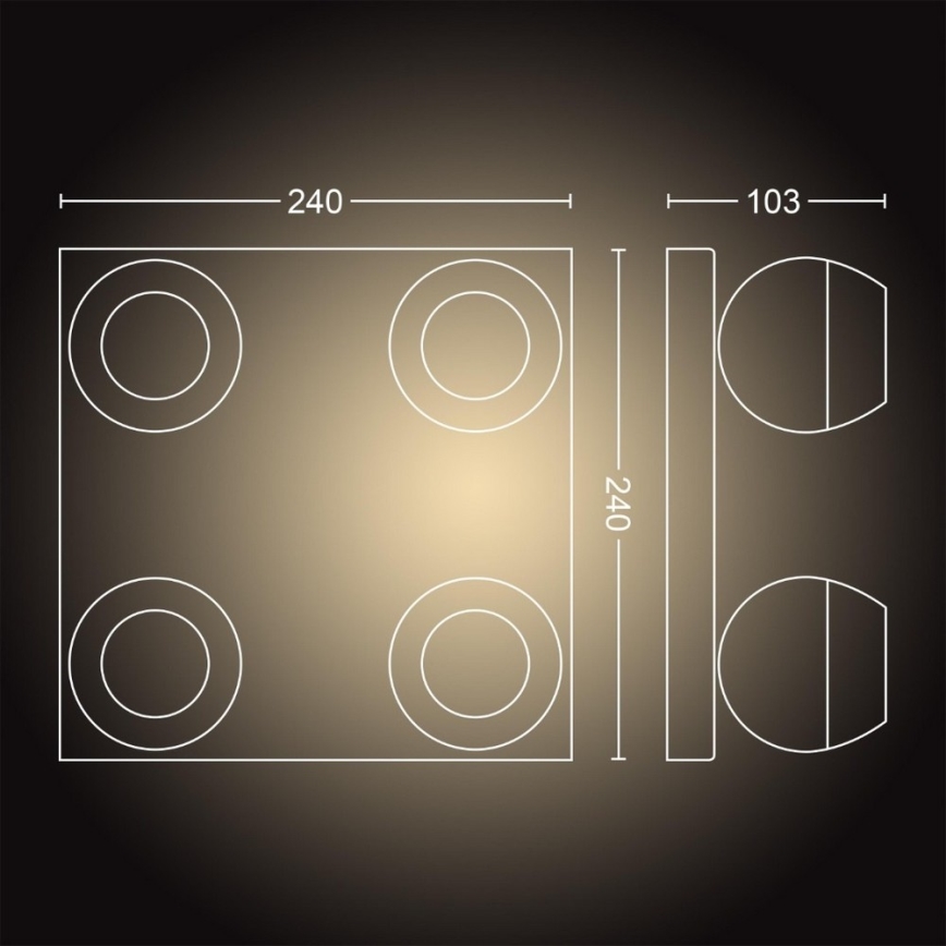 Philips - LED Dimmable spotlight Hue BUCKRAM 4xGU10/5W/230V + remote control