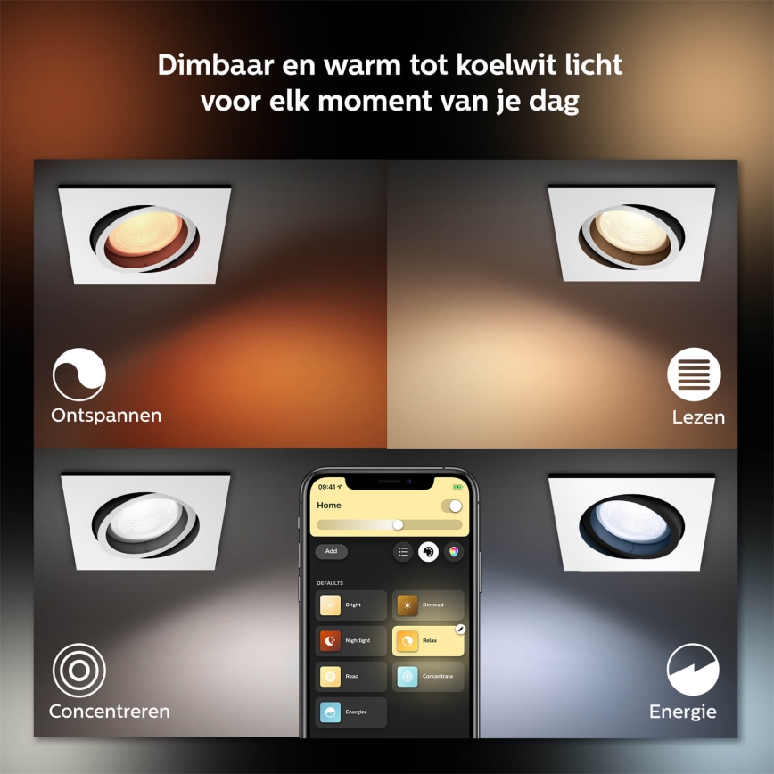 Philips 50551/31/P7 - LED RGB Recessed light HUE CENTURA 1xGU10/5,7W/230/24V