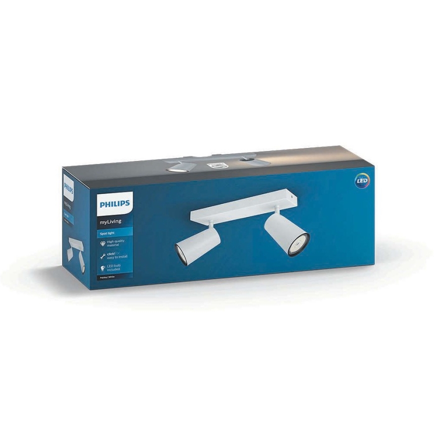 Philips - LED Spotlight 2xGU10/5,5W/230V