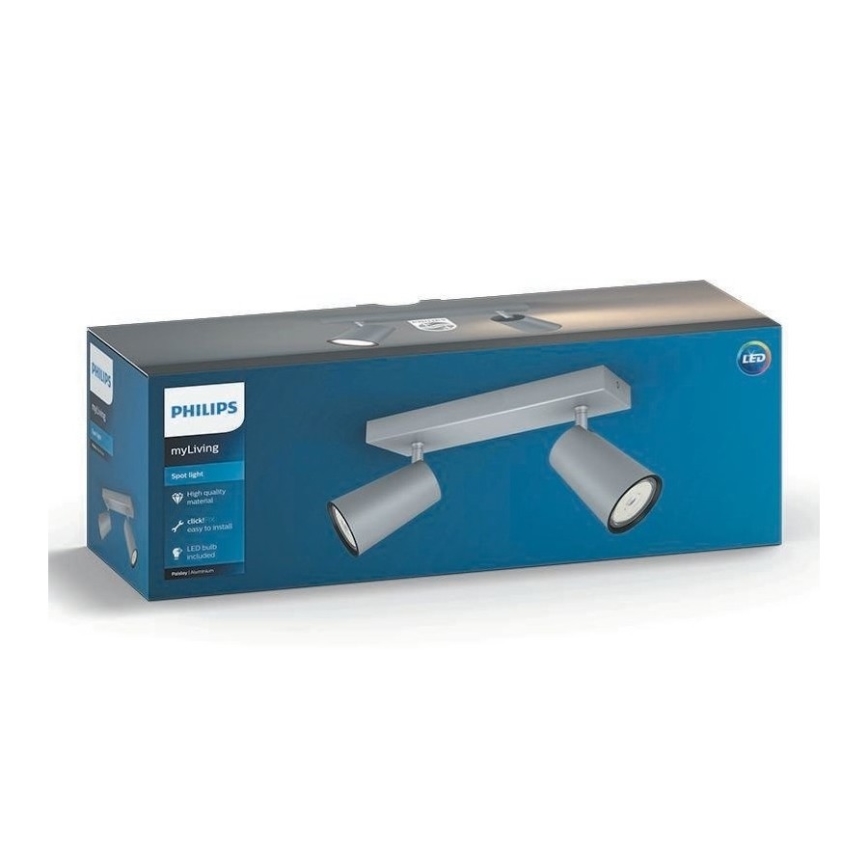 Philips - Spotlight 2xGU10/5,5W/230V