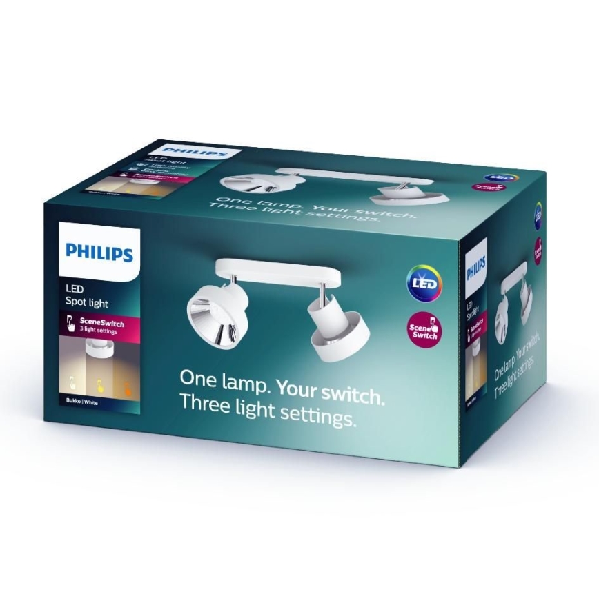 Philips 50602/31/P0 - LED Spotlight BUKKO 2xLED/4,5W/230V