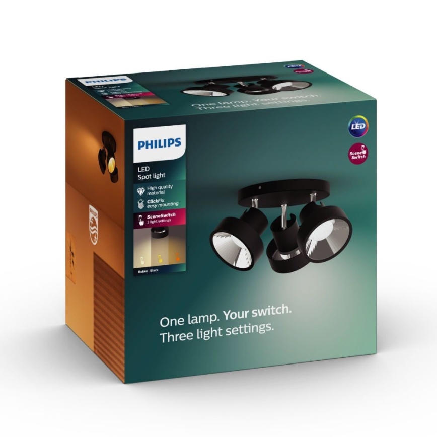 Philips 50603/30/P0 - LED Dimmable spotlight BUKKO 3xLED/4,3W/230V