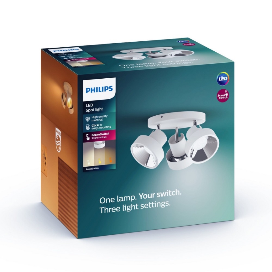Philips - LED Spotlight 3xLED/4,5W/230V