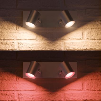 Philips 50622/48/P7 - LED Spotlight HUE ARGENA 2xGU10/5,7W/230V