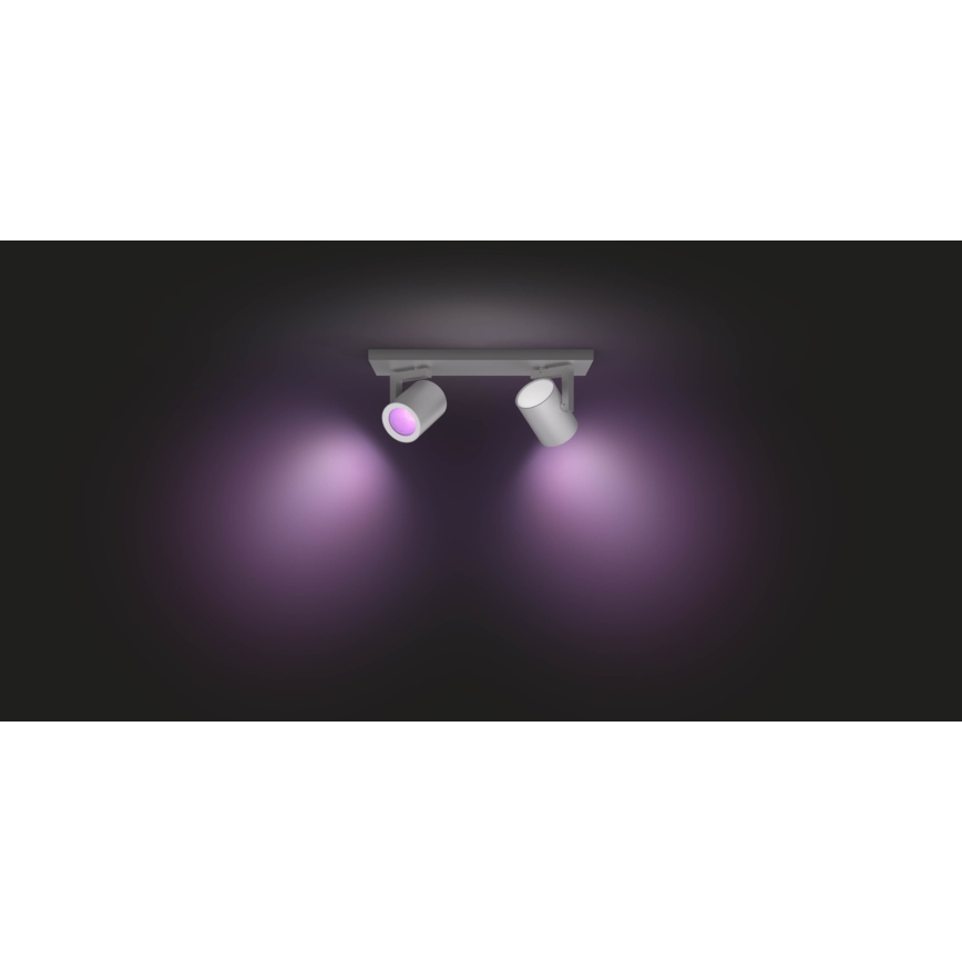 Philips 50622/48/P7 - LED Spotlight HUE ARGENA 2xGU10/5,7W/230V