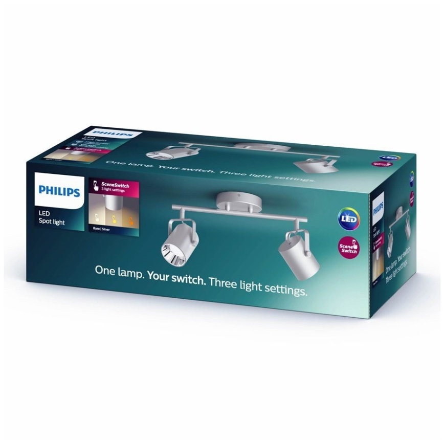 Philips 50662/14/P0 - LED Spotlight BYRE 2xLED/4,3W/230V 2200/2500/2700K