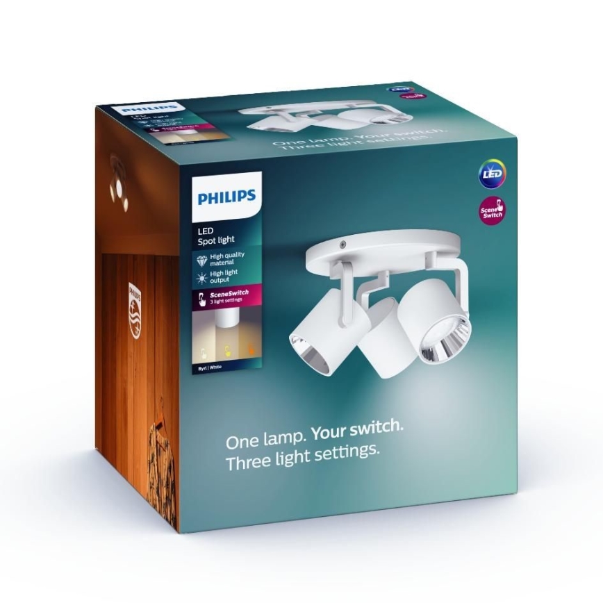 Philips - LED Dimmable spotlight 3xLED/4.5W/230V