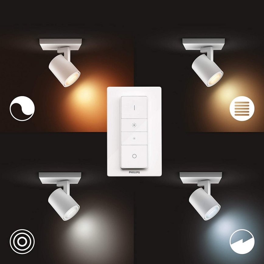 Philips - LED Dimmable light Hue RUNNER 1xGU10/5W/230V + remote control
