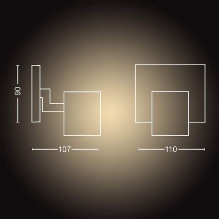 Philips - LED Dimmable light Hue RUNNER 1xGU10/5W/230V + remote control