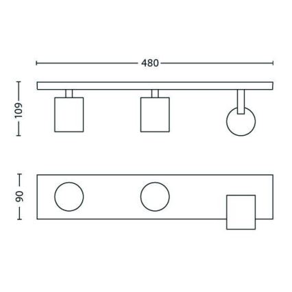 Philips - LED RGBW Dimmable spotlight 3xGU10/6W/230V matte chrome + remote control