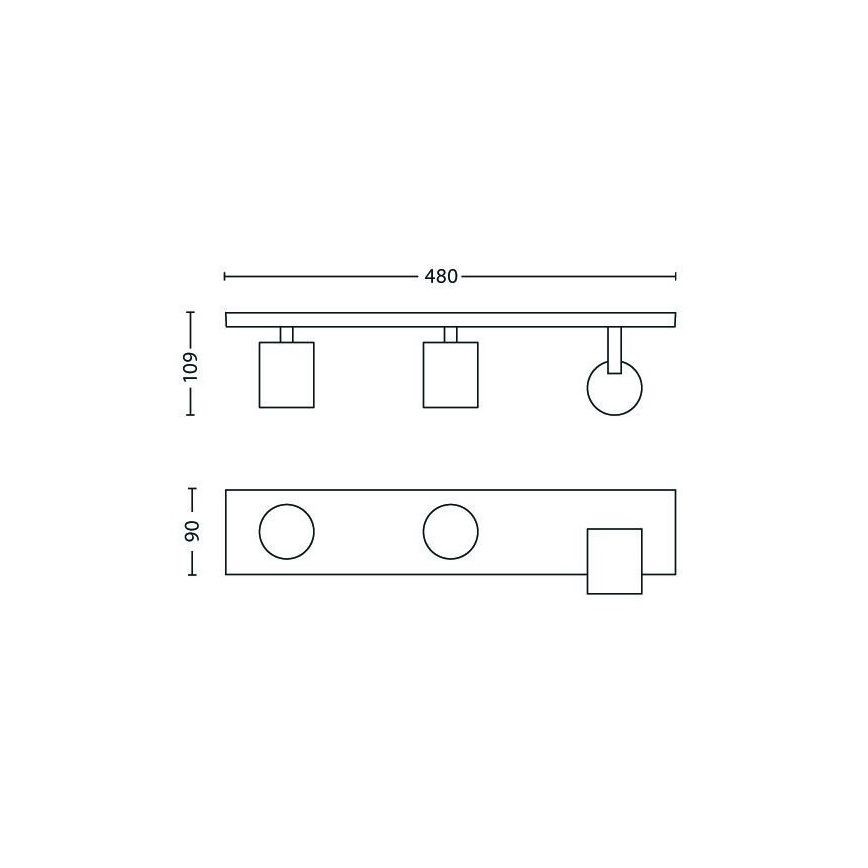 Philips - LED RGBW Dimmable spotlight 3xGU10/6W/230V matte chrome + remote control