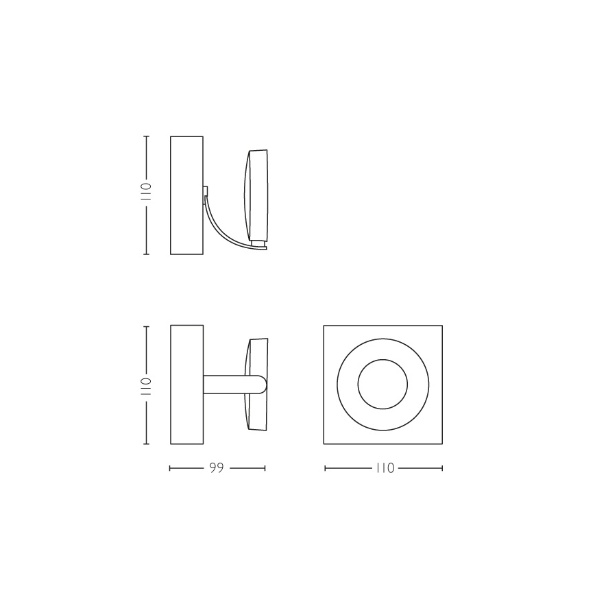 Philips 53170/31/P0 - MYLIVING CLOCKWORK Dimmable LED Spotlight/4,5W