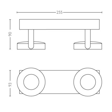 Philips - Dimming spotlight 2xLED/4.5W