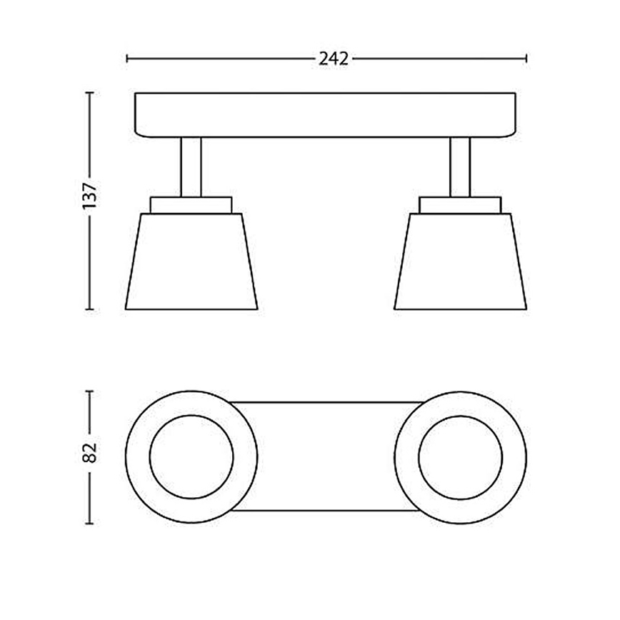 Philips - LED spotlight 2xLED/4W/230V