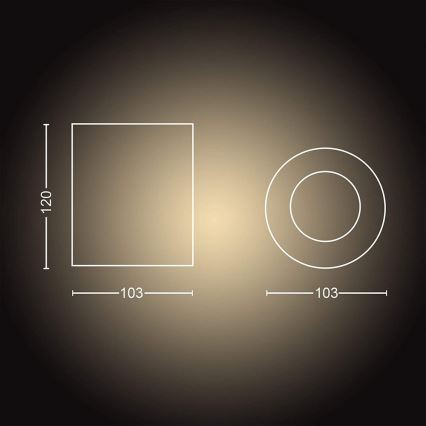 Philips - LED Dimmable spotlight Hue PILLAR 1xGU10/5W/230V + remote control