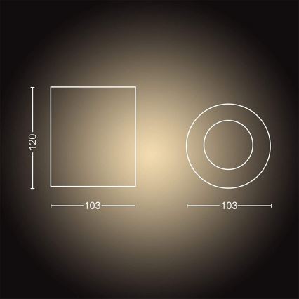 Philips - LED Dimming ceiling light Hue PILLAR 1xGU10/5W/230V