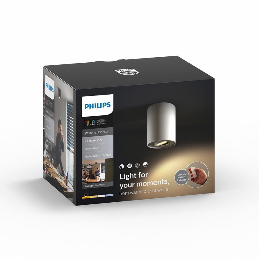 Philips - LED Dimmable spotlight Hue PILLAR 1xGU10/5,5W + remote control