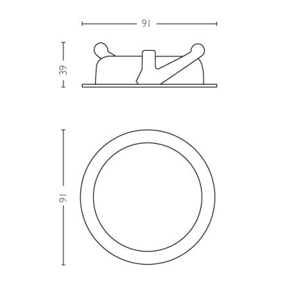 Philips - LED Bathroom recessed light 1xLED/4,5W IP65