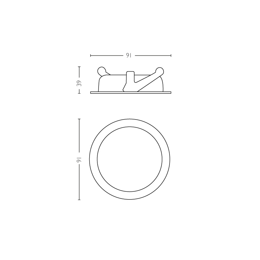Philips - LED Bathroom recessed light 1xLED/4,5W IP65