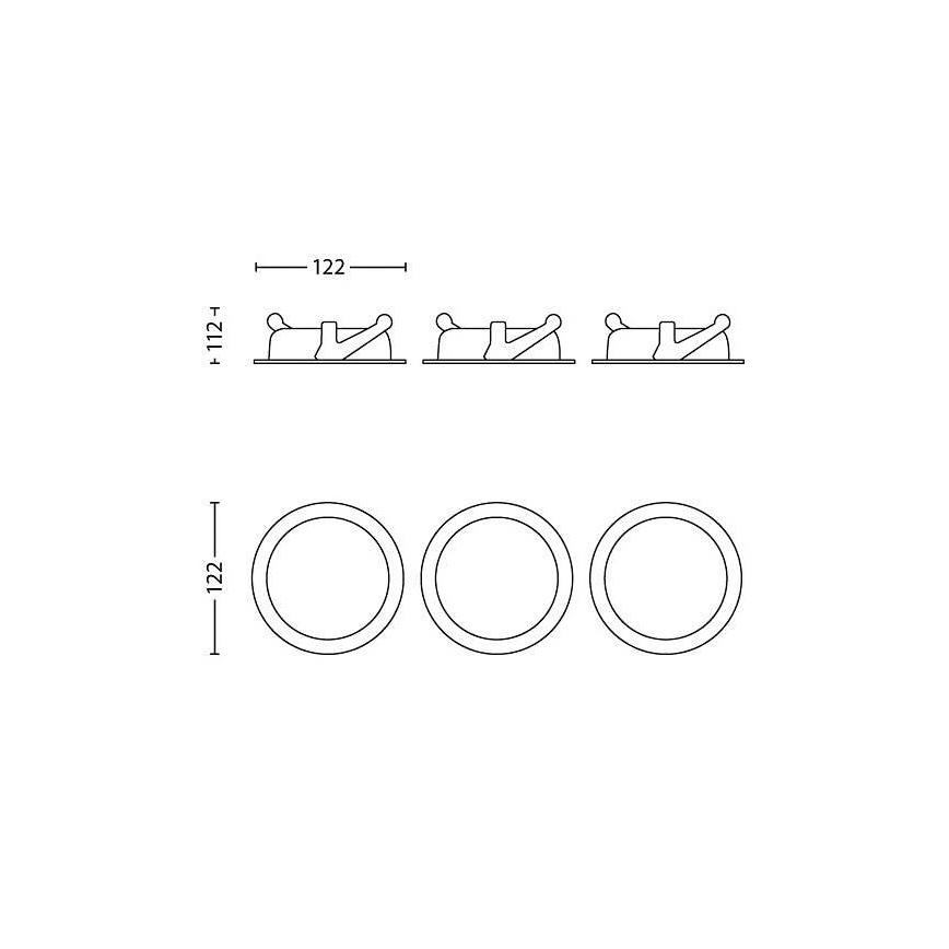 Philips - SET 3x LED Dimmable recessed light LED/4,5W/230V