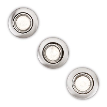 Philips 59243/17/E7 - SET 3x Recessed light 1xGU10/50W/230V