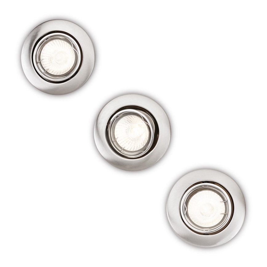 Philips 59243/17/E7 - SET 3x Recessed light 1xGU10/50W/230V