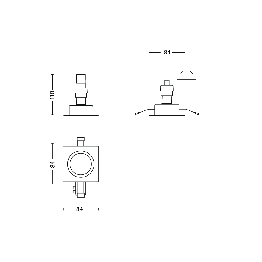 Philips - SET 3x Bathroom recessed light 3xGU10/35W/230V IP23
