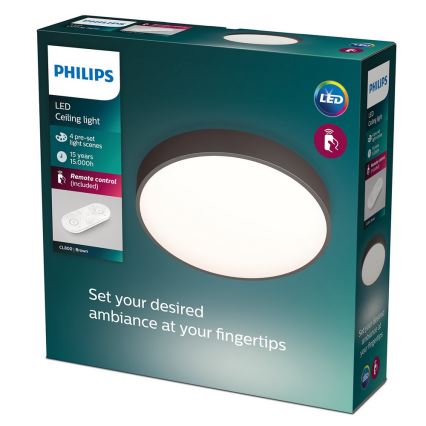 Philips 60262/43/P5 - LED Dimming ceiling light BROWN 1xLED/28W/230V + remote control
