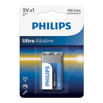 Philips 6LR61E1B/10 - Alkaline battery 6LR61 ULTRA ALKALINE 9V 600mAh