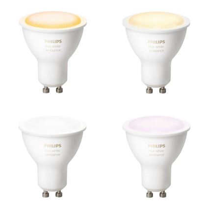 LED dimming bulb RGB Philips Hue WHITE AMBIANCE 1xGU10/5,5W/230V