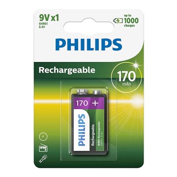 Philips 9VB1A17/10 - Rechargeable battery MULTILIFE NiMH/9V/170 mAh