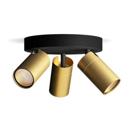 Philips - Bathroom spotlight IDRIS 3xGU10/5W/230V IP44 black/gold