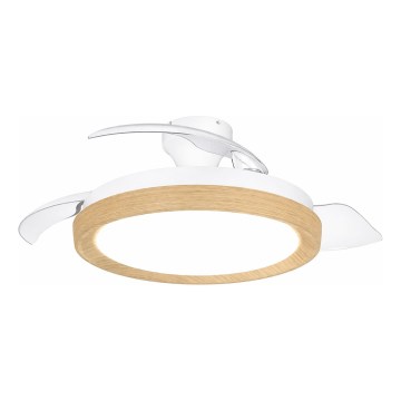 Philips - BLISS Dimmable LED Ceiling Light with Fan, 35W/230V, Brown + Remote Control